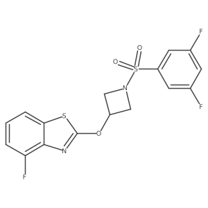 2-((1-((3,5-Difluorophenyl)sulfonyl)azetidin-3-yl)oxy)-4-fluorobenzo[d]thiazole Structure