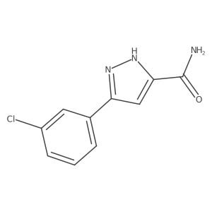 3-(3-Chlorophenyl)-1H-pyrazole-5-carboxamide Structure