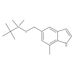 1H-Indole, 5-[[[(1,1-dimethylethyl)dimethylsilyl]oxy]methyl]-7-methyl- Structure