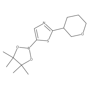 2-(Oxan-3-yl)-5-(4,4,5,5-tetramethyl-1,3,2-dioxaborolan-2-yl)-1,3-thiazole Structure