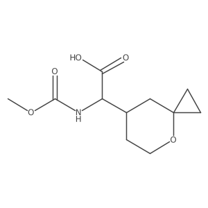 (S)-2-((Methoxycarbonyl)amino)-2-((R)-4-oxaspiro[2.5]octan-7-yl)acetic acid结构式