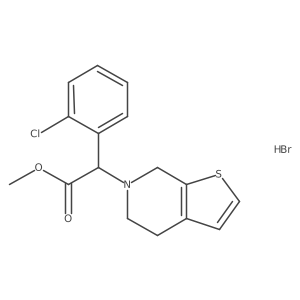 methyl 2-(2-chlorophenyl)-2-(4,5-dihydrothieno[2,3-c]pyridin-6(7H)-yl)acetate hydrobromide结构式