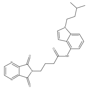 4-(5,7-dioxo-5,7-dihydro-6H-pyrrolo[3,4-b]pyrazin-6-yl)-N-[1-(3-methylbutyl)-1H-indol-4-yl]butanamide Structure