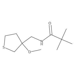 N-((3-methoxytetrahydrothiophen-3-yl)methyl)pivalamide结构式