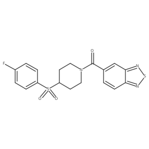 Benzo[c][1,2,5]thiadiazol-5-yl(4-((4-fluorophenyl)sulfonyl)piperidin-1-yl)methanone Structure