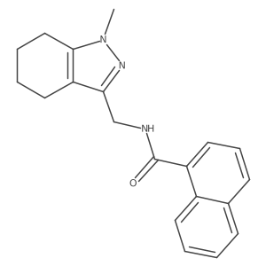 N-((1-methyl-4,5,6,7-tetrahydro-1H-indazol-3-yl)methyl)-1-naphthamide结构式