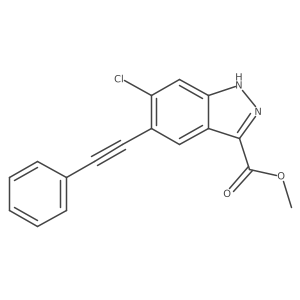 Methyl 6-chloro-5-(phenylethynyl)-1H-indazole-3-carboxylate结构式