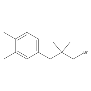 4-(3-Bromo-2,2-dimethylpropyl)-1,2-dimethylbenzene Structure