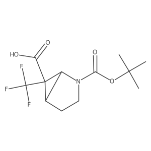 (1S,5S,6S)-2-[(tert-butoxy)carbonyl]-6-(trifluoromethyl)-2-azabicyclo[3.1.0]hexane-6-carboxylic acid Structure