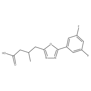 1,3,4-Oxadiazole-2-butanoic acid, 5-(3,5-difluorophenyl)-I(2)-methyl-结构式