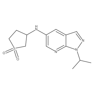 3-((1-Isopropyl-1H-pyrazolo[3,4-b]pyridin-5-yl)amino)tetrahydrothiophene 1,1-dioxide Structure