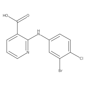 2-(3-Bromo-4-chloroanilino)pyridine-3-carboxylic acid Structure
