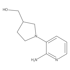 3-Pyrrolidinemethanol, 1-(2-amino-3-pyridinyl)-结构式