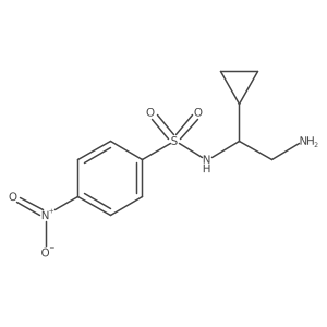 N-(2-Amino-1-cyclopropylethyl)-4-nitrobenzene-1-sulfonamide结构式