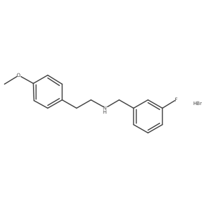 N-(3-fluorobenzyl)-2-(4-methoxyphenyl)ethanamine hydrobromide结构式