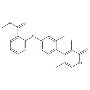 Methyl 2-[4-(1,6-dihydro-3,5-dimethyl-6-oxo-4-pyridazinyl)-3-methylphenoxy]-3-pyridinecarboxylate Structure