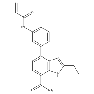 4-(3-acrylamidophenyl)-2-ethyl-1H-indole-7-carboxamide结构式
