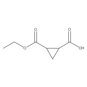 cis-1,2-Cyclopropane-dicarboxylic acid mono ethyl ester Structure