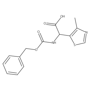 2-{[(Benzyloxy)carbonyl]amino}-2-(4-methyl-1,3-thiazol-5-yl)acetic acid Structure