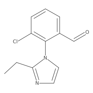 3-chloro-2-(2-ethyl-1H-imidazol-1-yl)benzaldehyde结构式