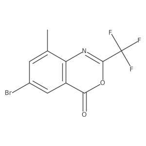 6-Bromo-8-methyl-2-(trifluoromethyl)-3,1-benzoxazin-4-one结构式