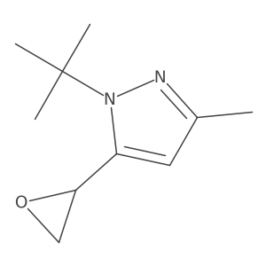 1H-Pyrazole, 1-(1,1-dimethylethyl)-3-methyl-5-(2-oxiranyl)-结构式