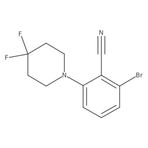 2-Bromo-6-(4,4-difluoropiperidin-1-yl)benzonitrile Structure