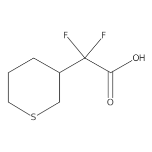 2,2-Difluoro-2-(thian-3-yl)acetic acid结构式