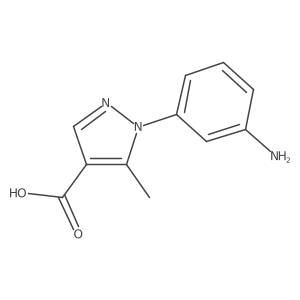 1-(3-aminophenyl)-5-methyl-1H-pyrazole-4-carboxylic acid结构式
