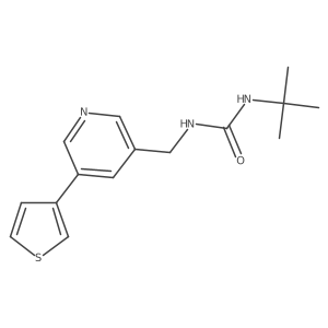 1-(Tert-butyl)-3-((5-(thiophen-3-yl)pyridin-3-yl)methyl)urea Structure