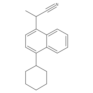 2-(4-Cyclohexylnaphthalen-1-yl)propanenitrile Structure