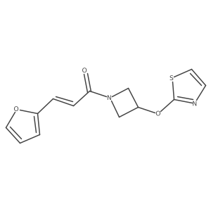(E)-3-(furan-2-yl)-1-(3-(thiazol-2-yloxy)azetidin-1-yl)prop-2-en-1-one Structure