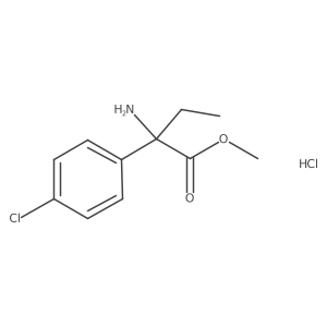 Methyl 2-amino-2-(4-chlorophenyl)butanoate hydrochloride结构式