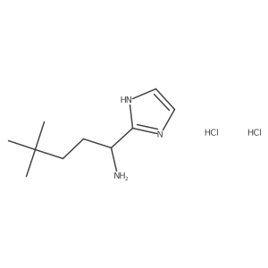 1-(1H-imidazol-2-yl)-4,4-dimethylpentan-1-amine dihydrochloride结构式