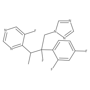 4-[3-(2,4-Difluorophenyl)-3-fluoro-4-(1H-1,2,4-triazol-1-yl)butan-2-yl]-5-fluoropyrimidine Structure