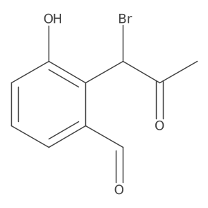 2-(1-Bromo-2-oxopropyl)-3-hydroxybenzaldehyde Structure