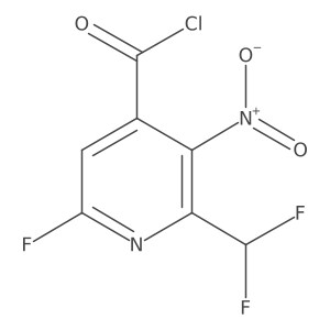 2-(Difluoromethyl)-6-fluoro-3-nitropyridine-4-carbonyl chloride结构式