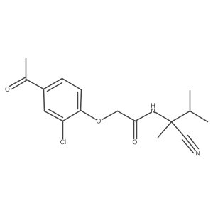 2-(4-acetyl-2-chlorophenoxy)-N-(1-cyano-1,2-dimethylpropyl)acetamide结构式