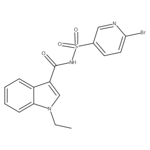 N-[(6-bromopyridin-3-yl)sulfonyl]-1-ethyl-1H-indole-3-carboxamide Structure
