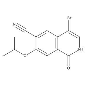 4-bromo-1-oxo-7-propan-2-yloxy-2H-isoquinoline-6-carbonitrile结构式