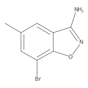 7-Bromo-5-methylbenzo[d]isoxazol-3-amine结构式