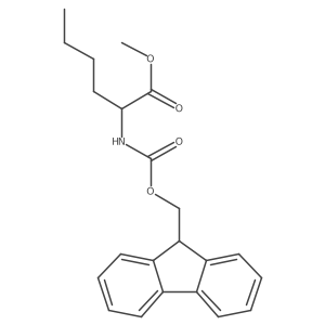 Methyl (2S)-2-{[(9H-fluoren-9-ylmethoxy)carbonyl]amino}hexanoate结构式
