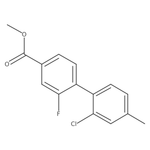 Methyl 4-(2-chloro-4-methylphenyl)-3-fluorobenzoate Structure