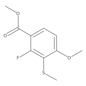 Methyl 2-fluoro-4-methoxy-3-(methylthio)benzoate结构式