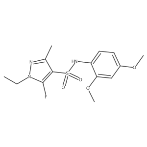 N-(2,4-Dimethoxyphenyl)-1-ethyl-5-fluoro-3-methyl-1H-pyrazole-4-sulfonamide结构式
