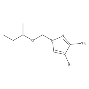 4-bromo-1-[(butan-2-yloxy)methyl]-1H-pyrazol-3-amine结构式