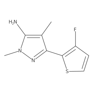 3-(3-Fluorothiophen-2-yl)-1,4-dimethyl-1H-pyrazol-5-amine Structure