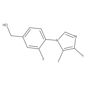 Benzenemethanol, 4-(4,5-diiodo-1H-imidazol-1-yl)-3-fluoro-结构式