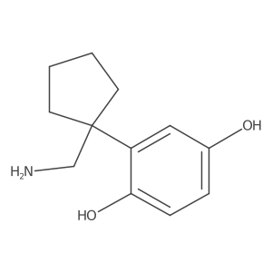 2-[1-(Aminomethyl)cyclopentyl]benzene-1,4-diol Structure