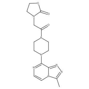3-[2-(4-{3-Methyl-[1,2,4]triazolo[4,3-a]pyrazin-8-yl}piperazin-1-yl)-2-oxoethyl]-1,3-oxazolidin-2-one Structure